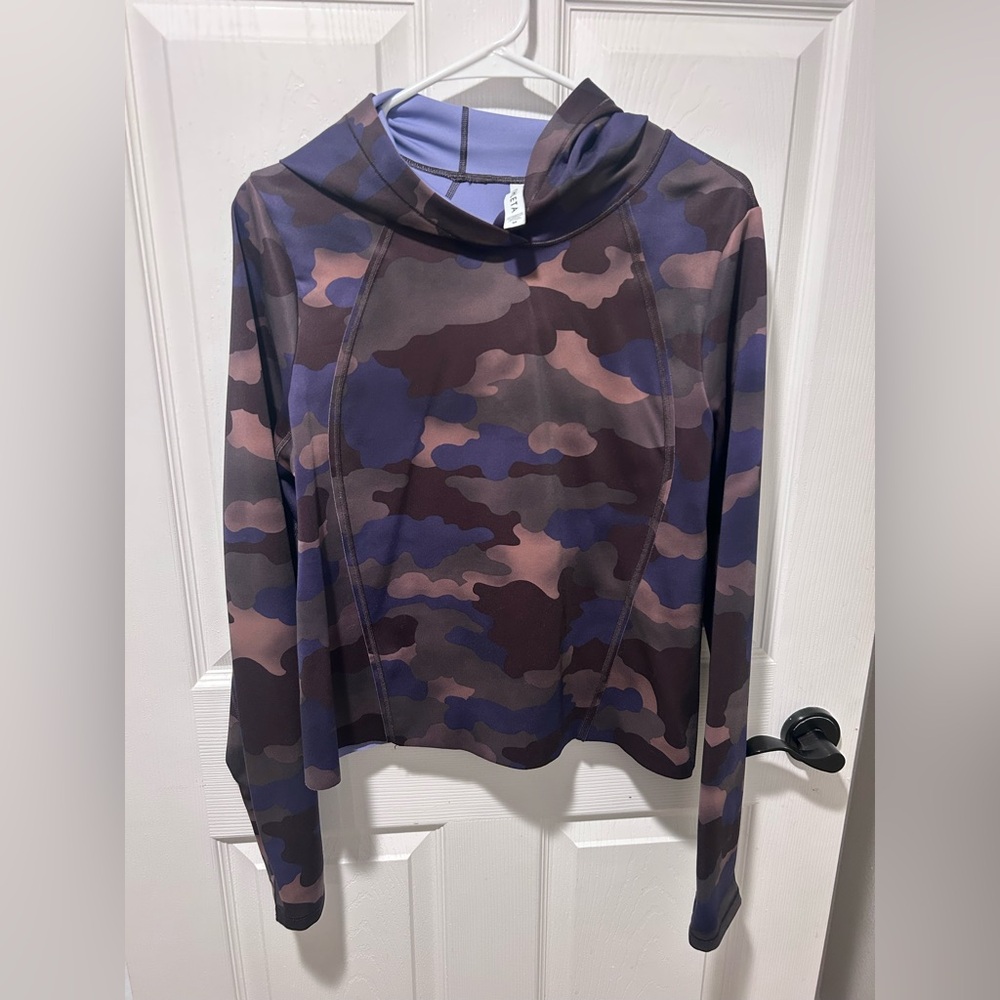 Athleta Camo Long Sleeve Top - Purple and Brown